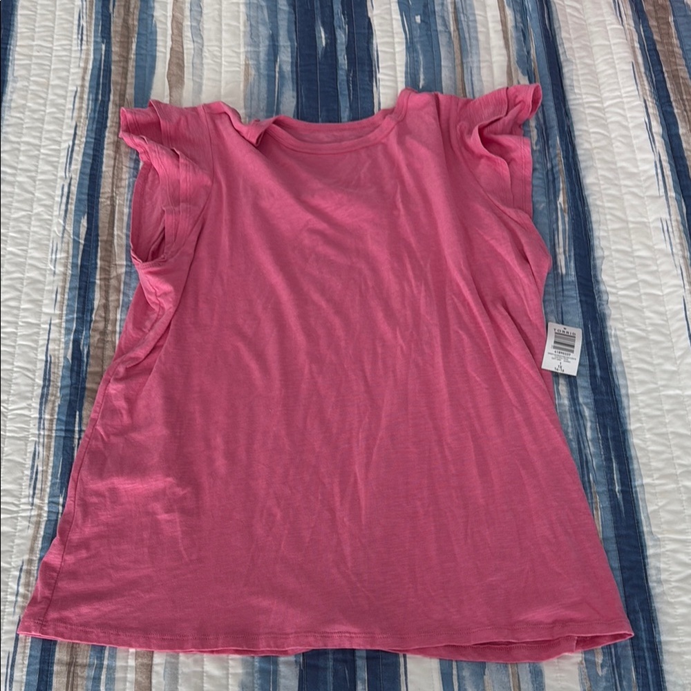 Torrid Pink Ruffle Sleeve Women's Top